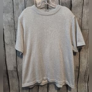 Draper's and Damons Metallic Silver Sweater‎
